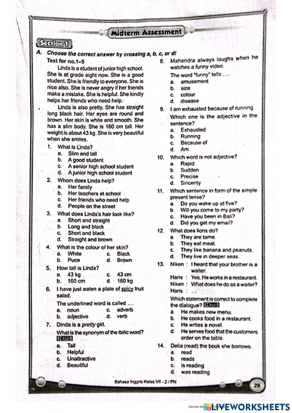 Mid Term Test 2 (section 2)