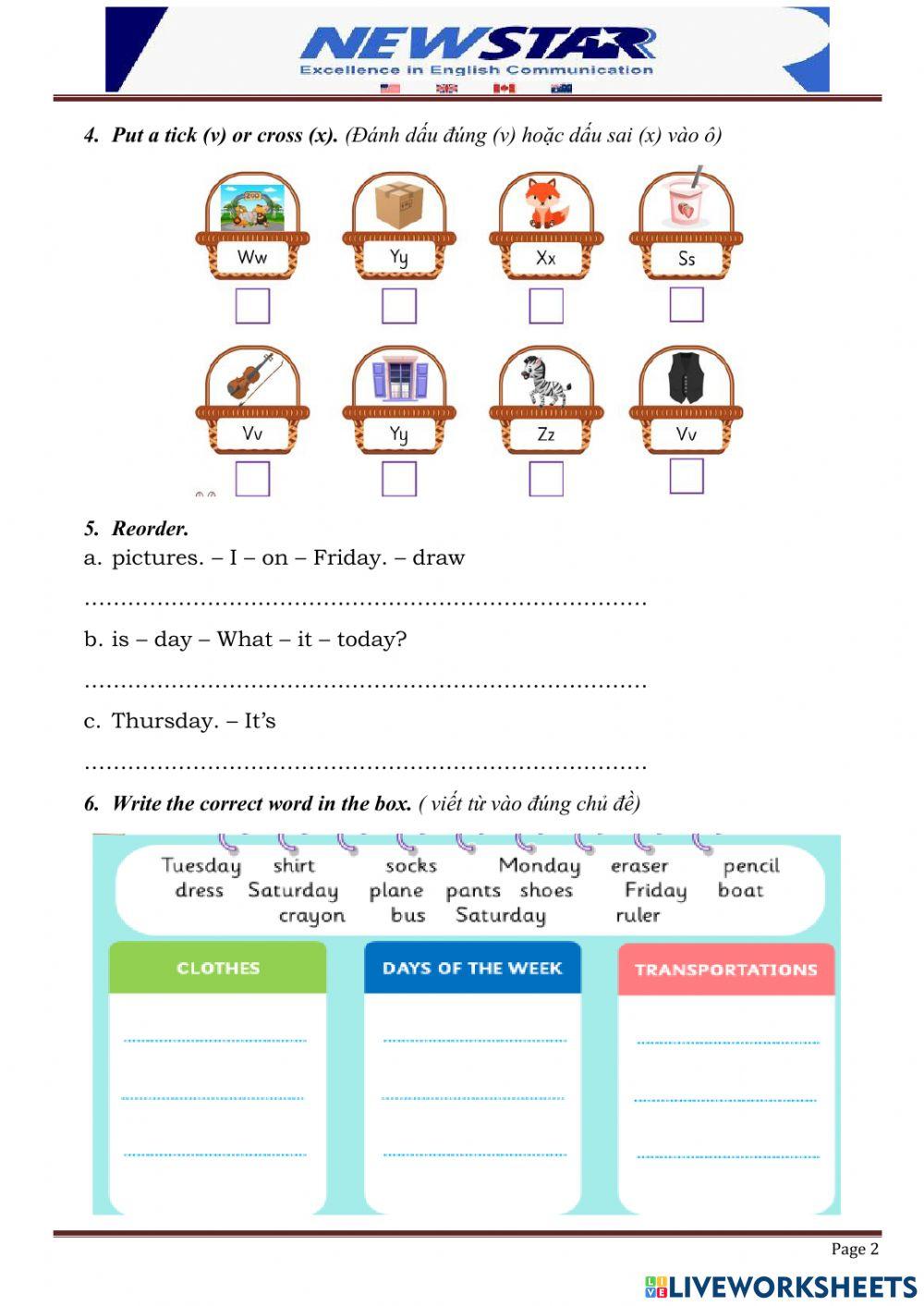 HW What day is it today? G2