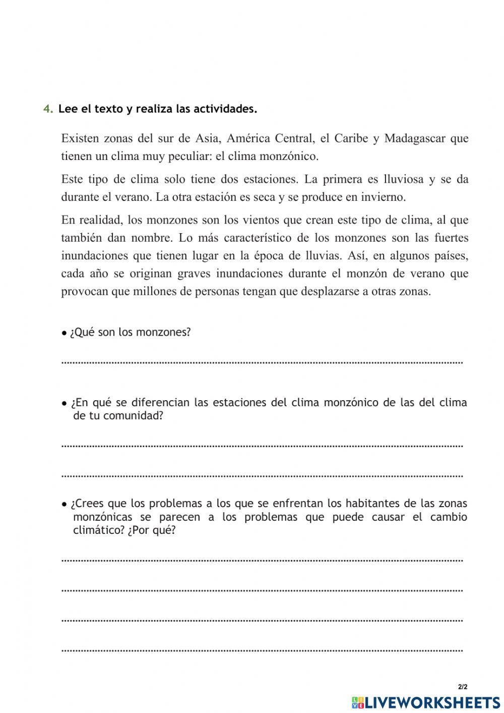 Repasa y Comprueba lo Aprendido Tema 2. Sociales Tercero
