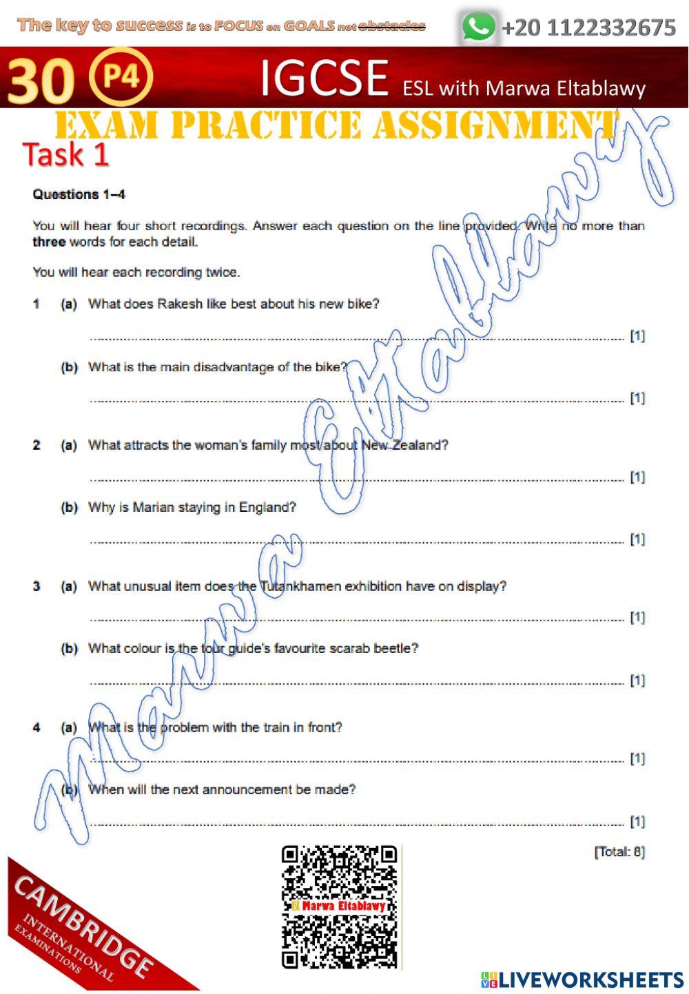 S30 P4 EP Assignment