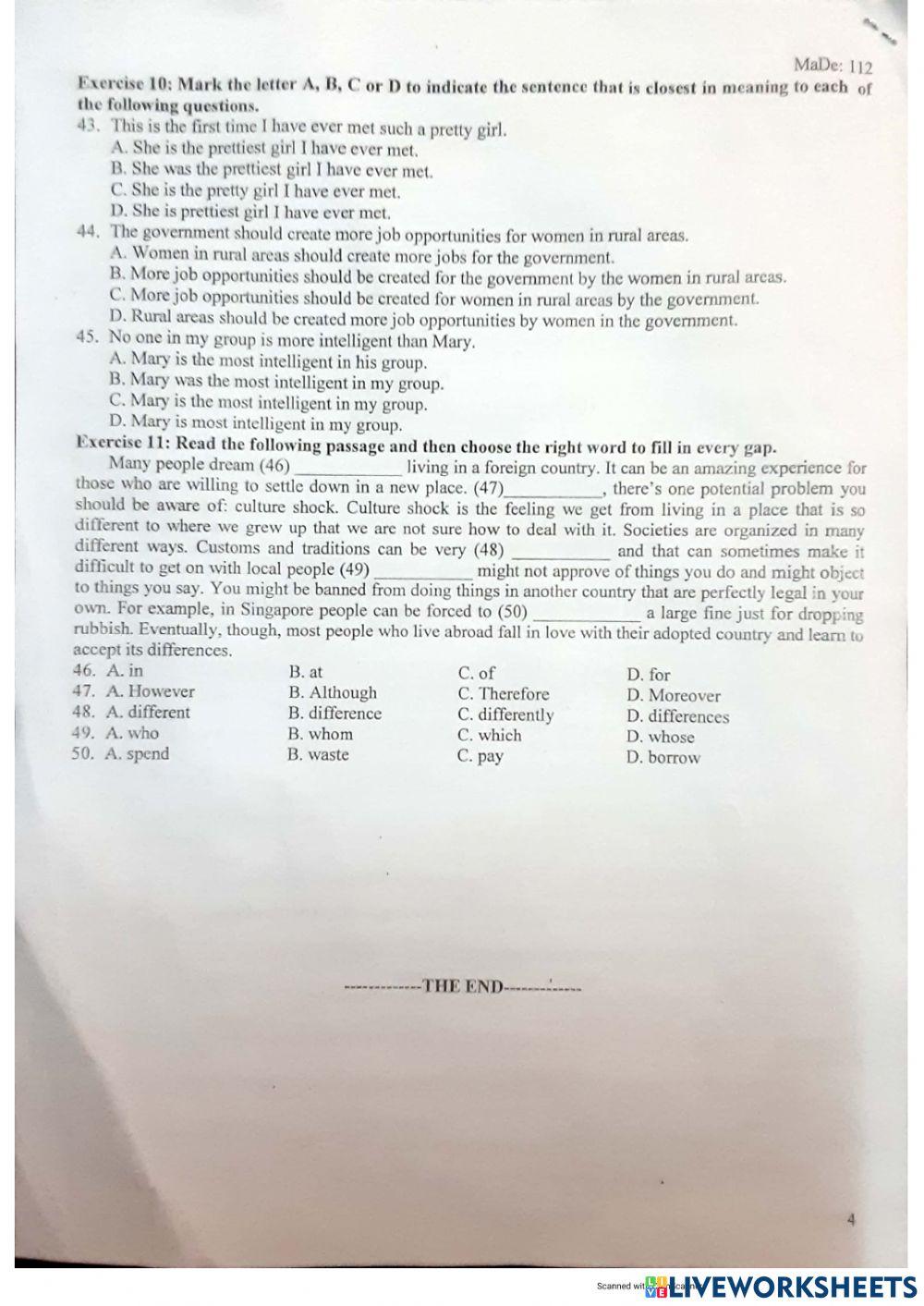Y10 Mid term 2 - THĐ
