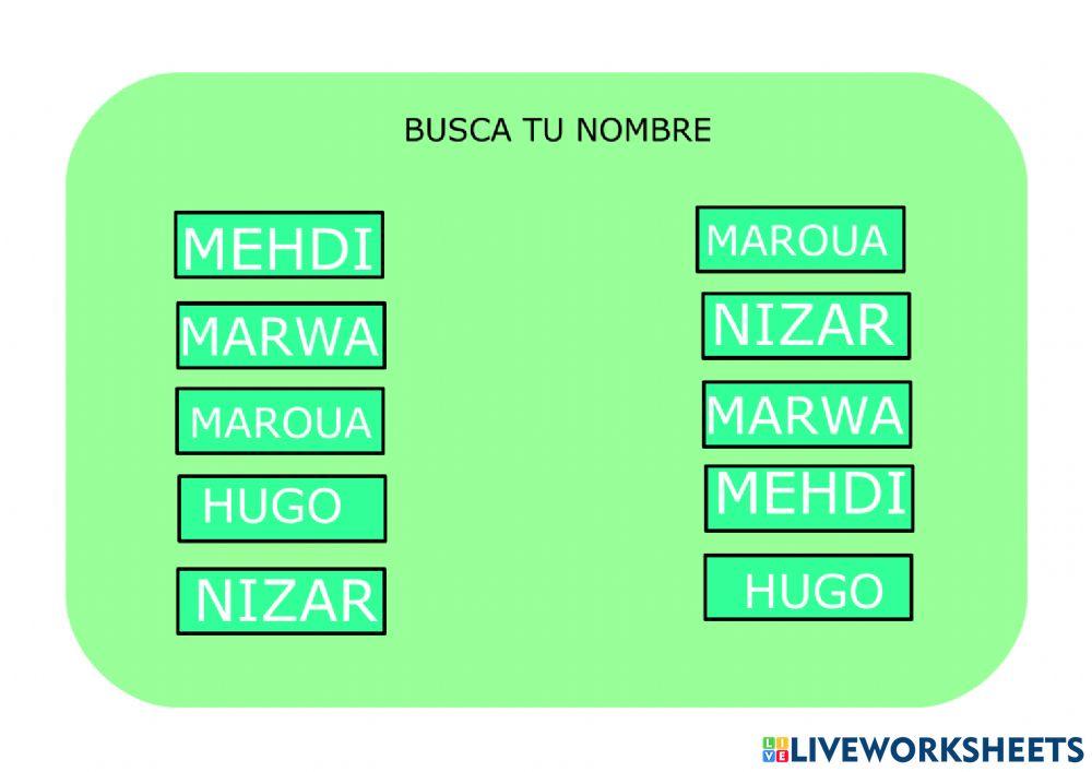 Busco mi nombre