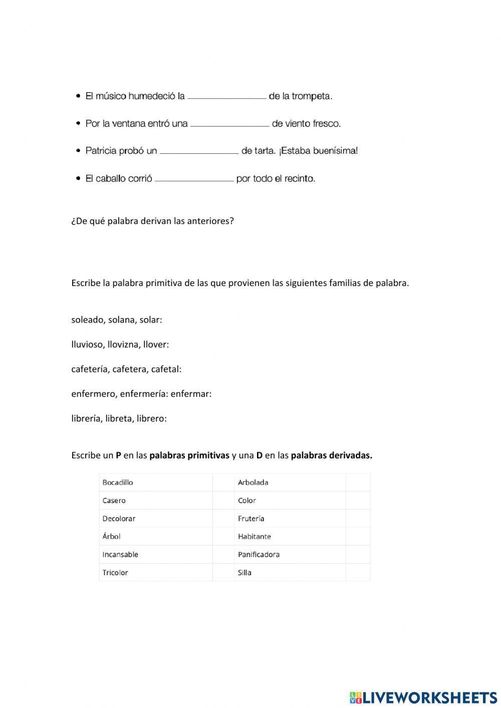 Derivadas y primitivas, b-g delante de consonante