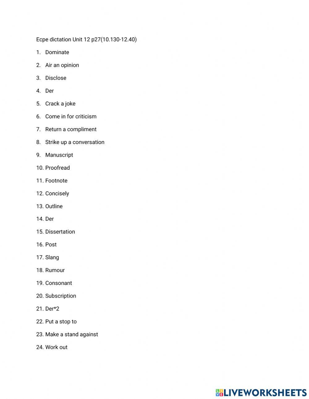 Ecpe dictation Unit 12 -12.40