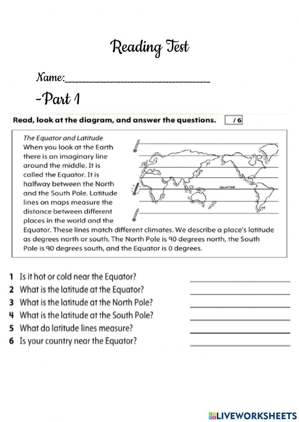 Reading comprehension