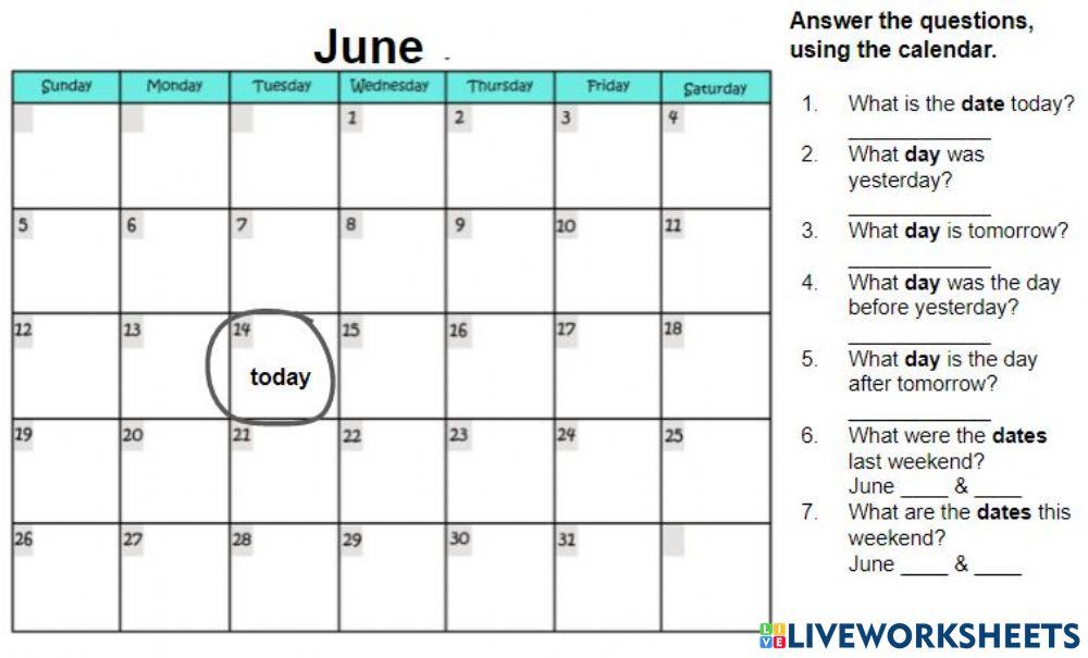 What day is 1910888 houdie live worksheets