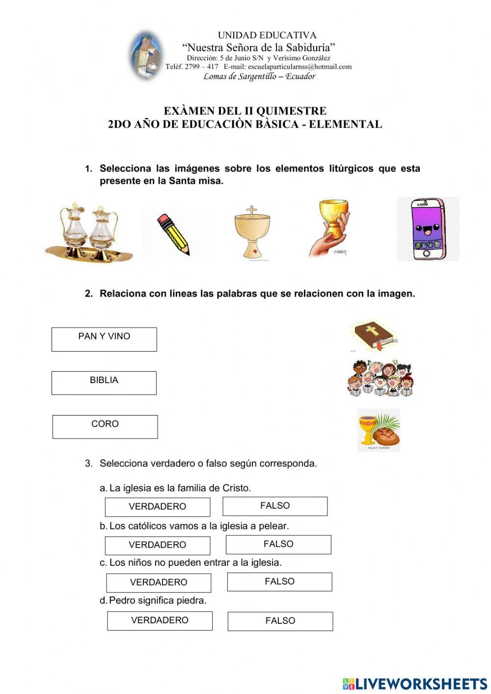 Examen ii quimestre