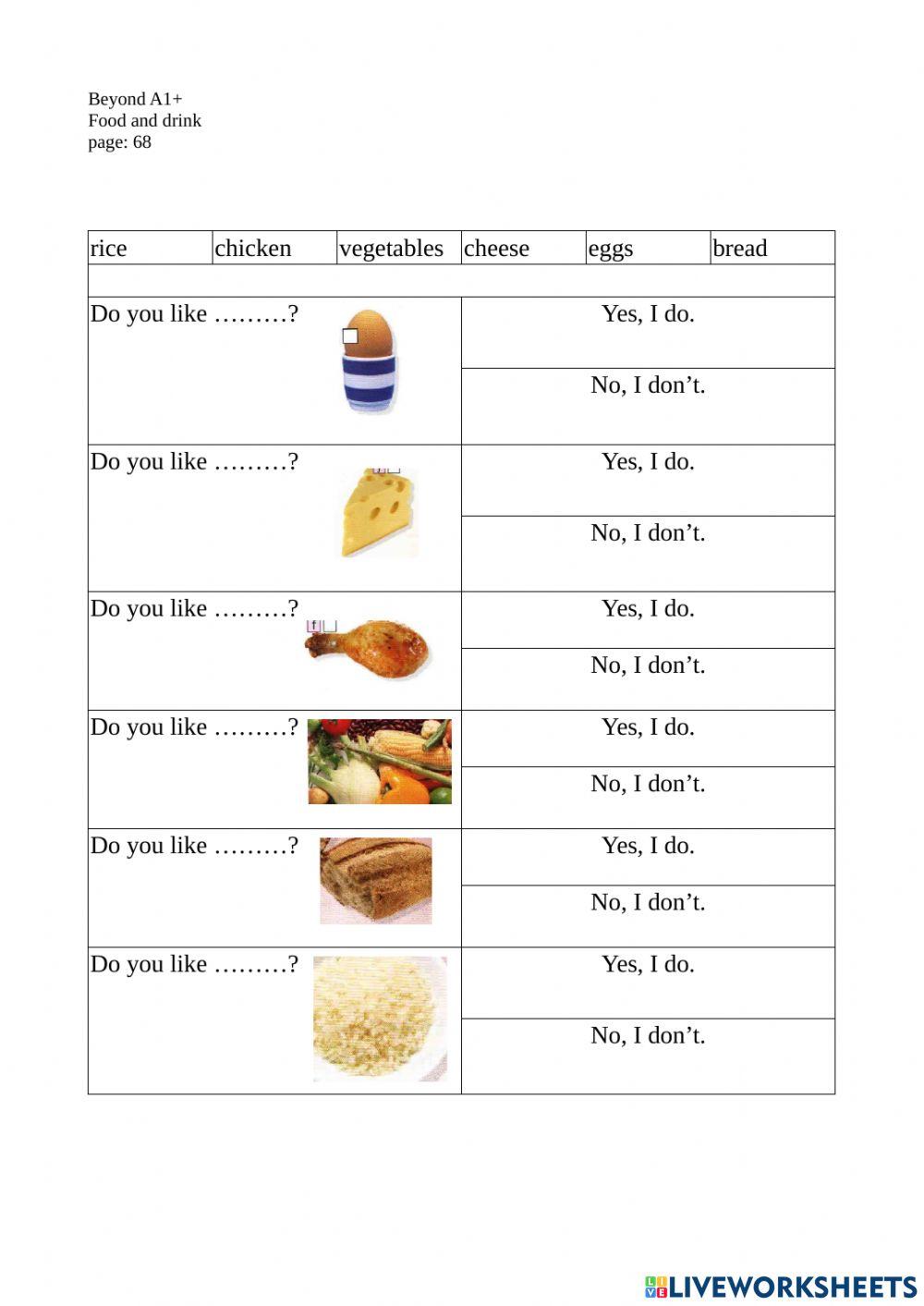 Beyond A1+ food and drink do you like...?