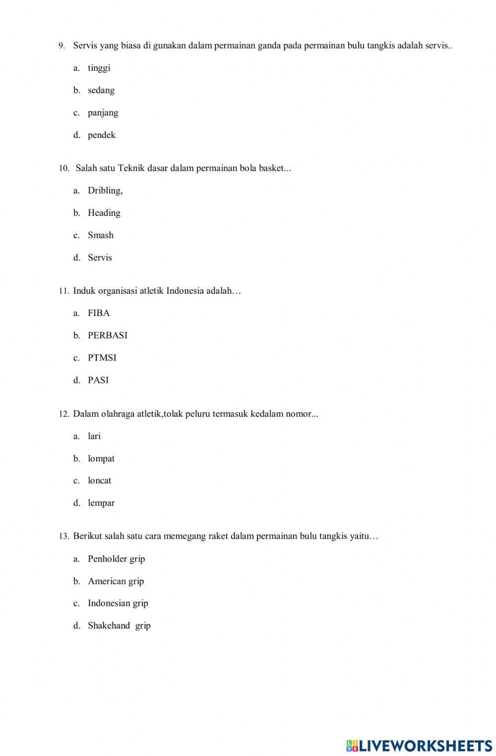 Penilaian harian kls 7 smt.2
