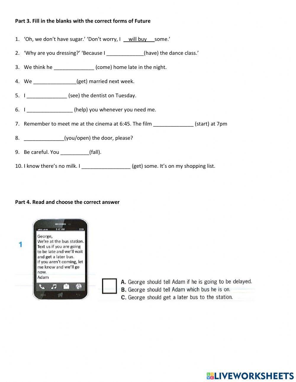 Complete pet - final test - unit 7 - r&w