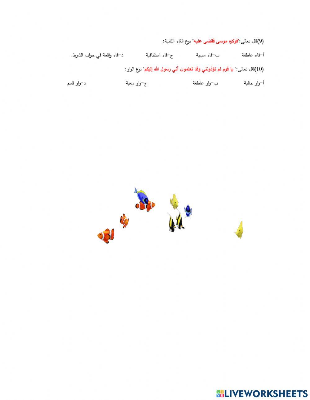 معاني الواو والفاء