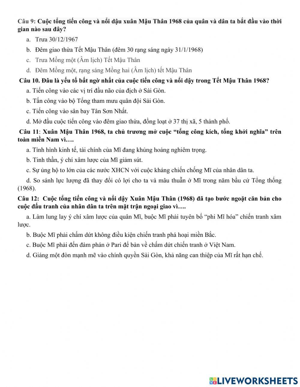 Cuộc tổng tiến công và nổi dậy tết Mậu Thân 1968