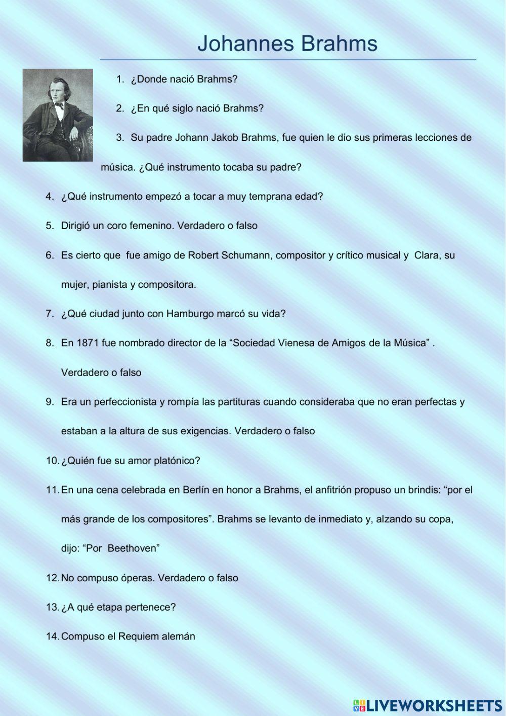 Johannes Brahms Johannes Brahms