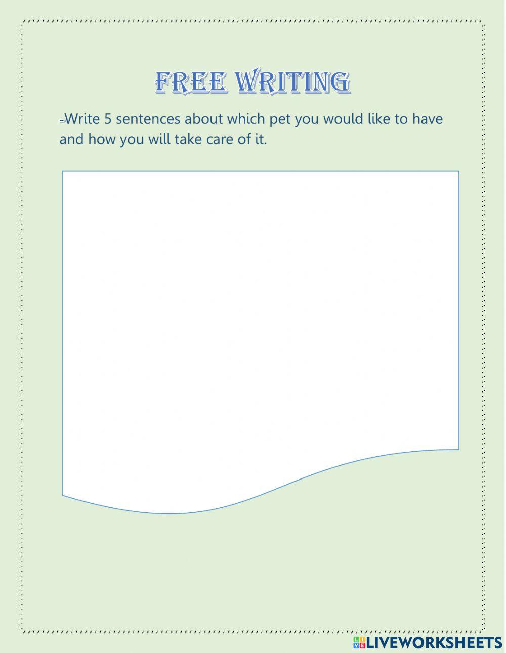 Free writing 2