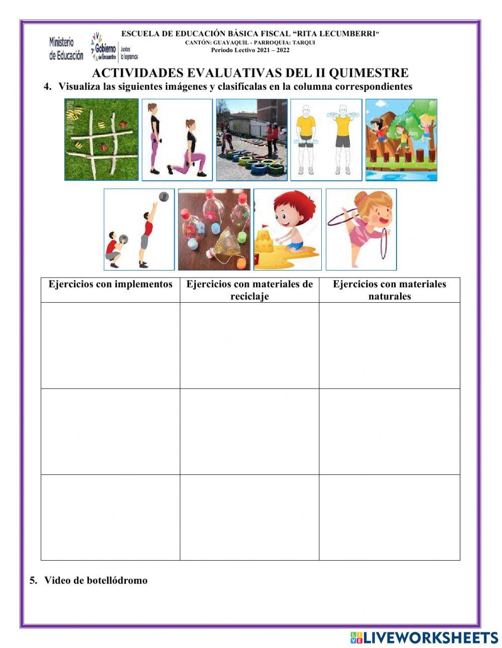 Actividad Evaluativa Educación Física 7mo