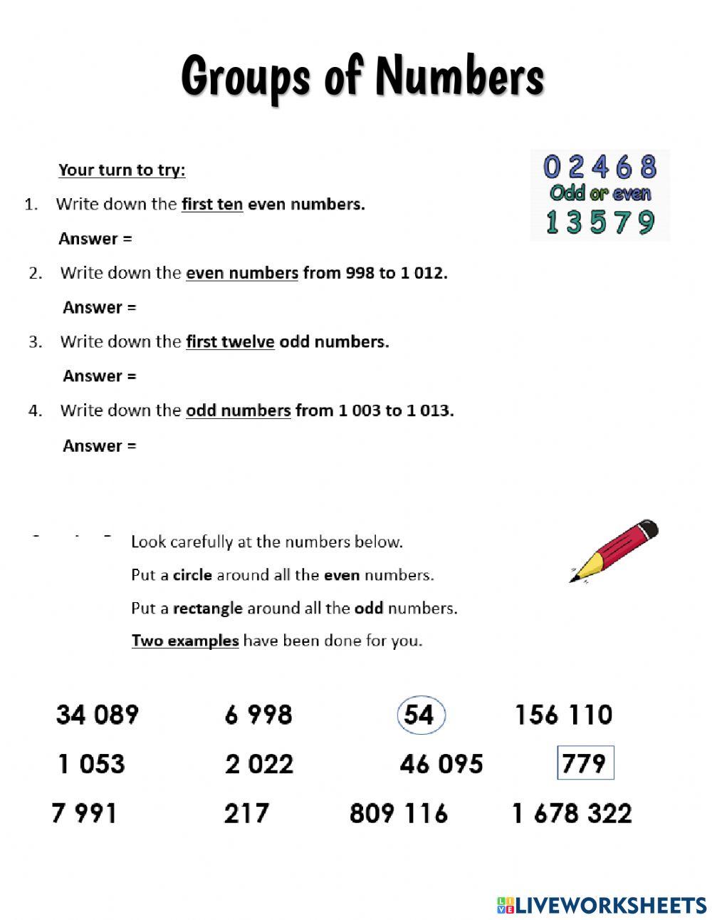 1911579 | Groups of Numbers | Sherish Freislich