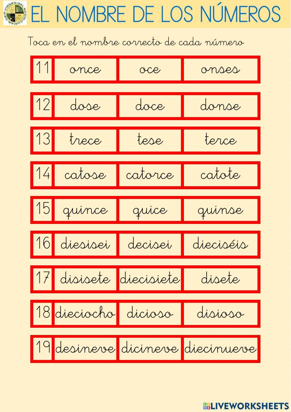 El nombre de los números