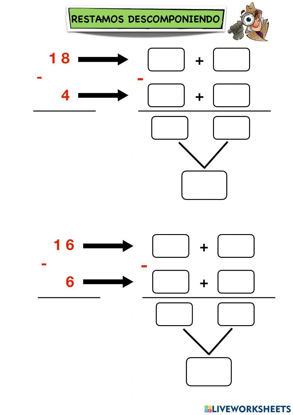 Restas de dos cifras