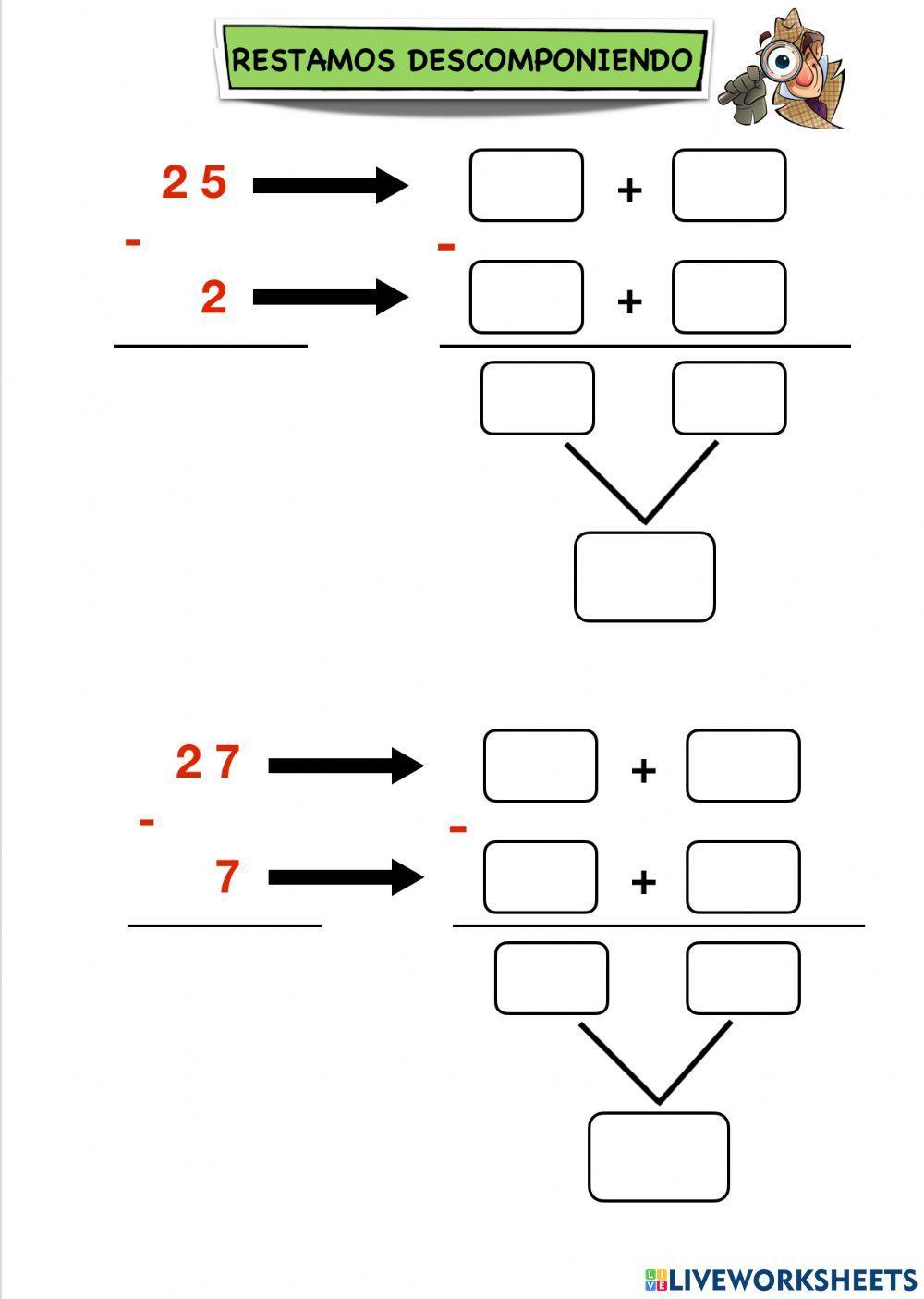 Restas de dos cifras