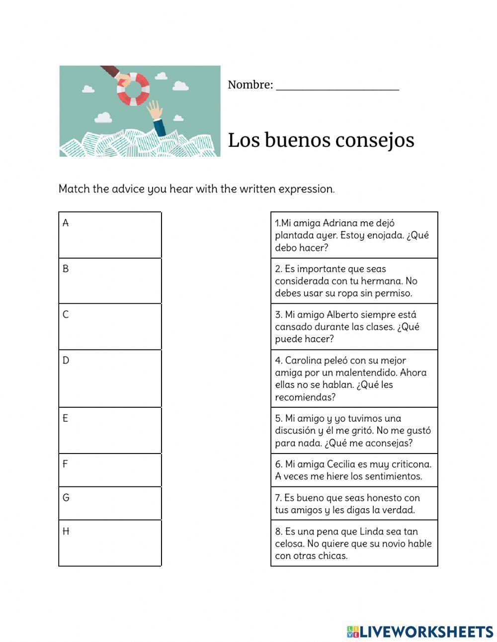 Los Buenos Consejos Listening Practice