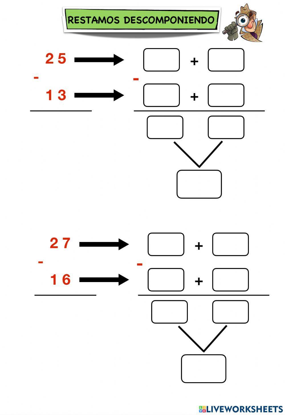 Restas de dos cifras