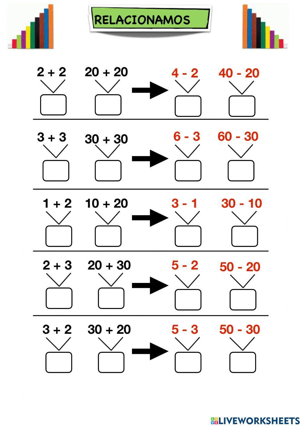Sumas y restas condecenas