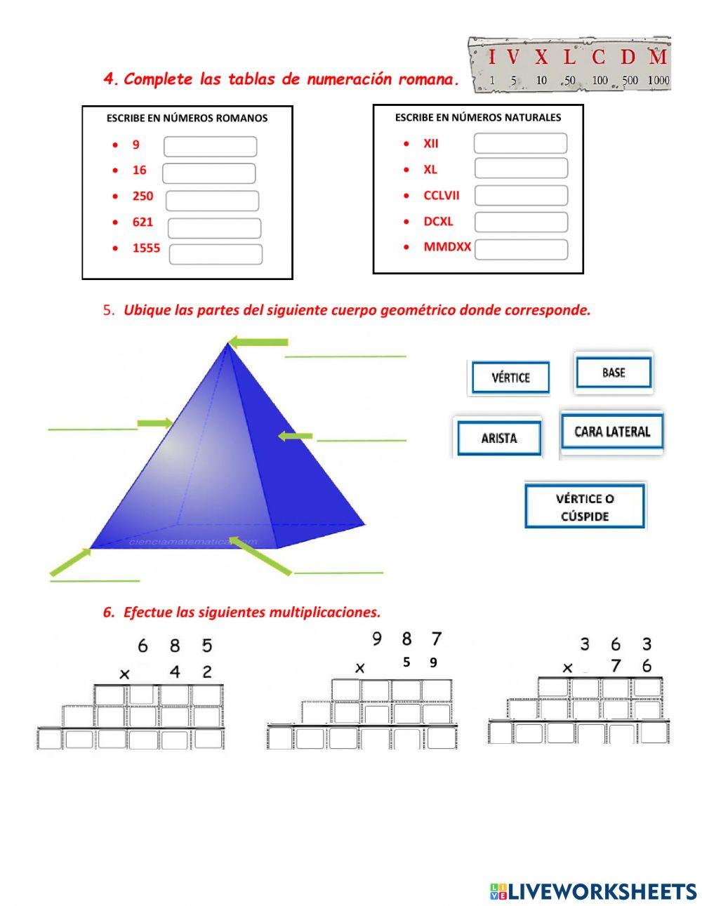 EXAMEN DE MATEMÁTICA DEL II QUIMESTRE PERIODO 2021-2022