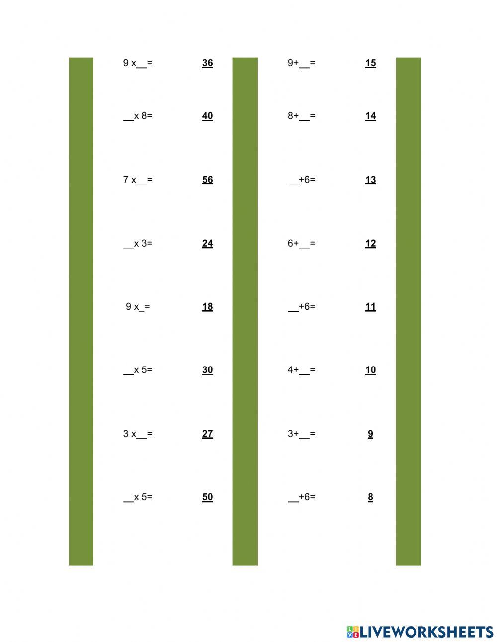 Multiplicacion y suma