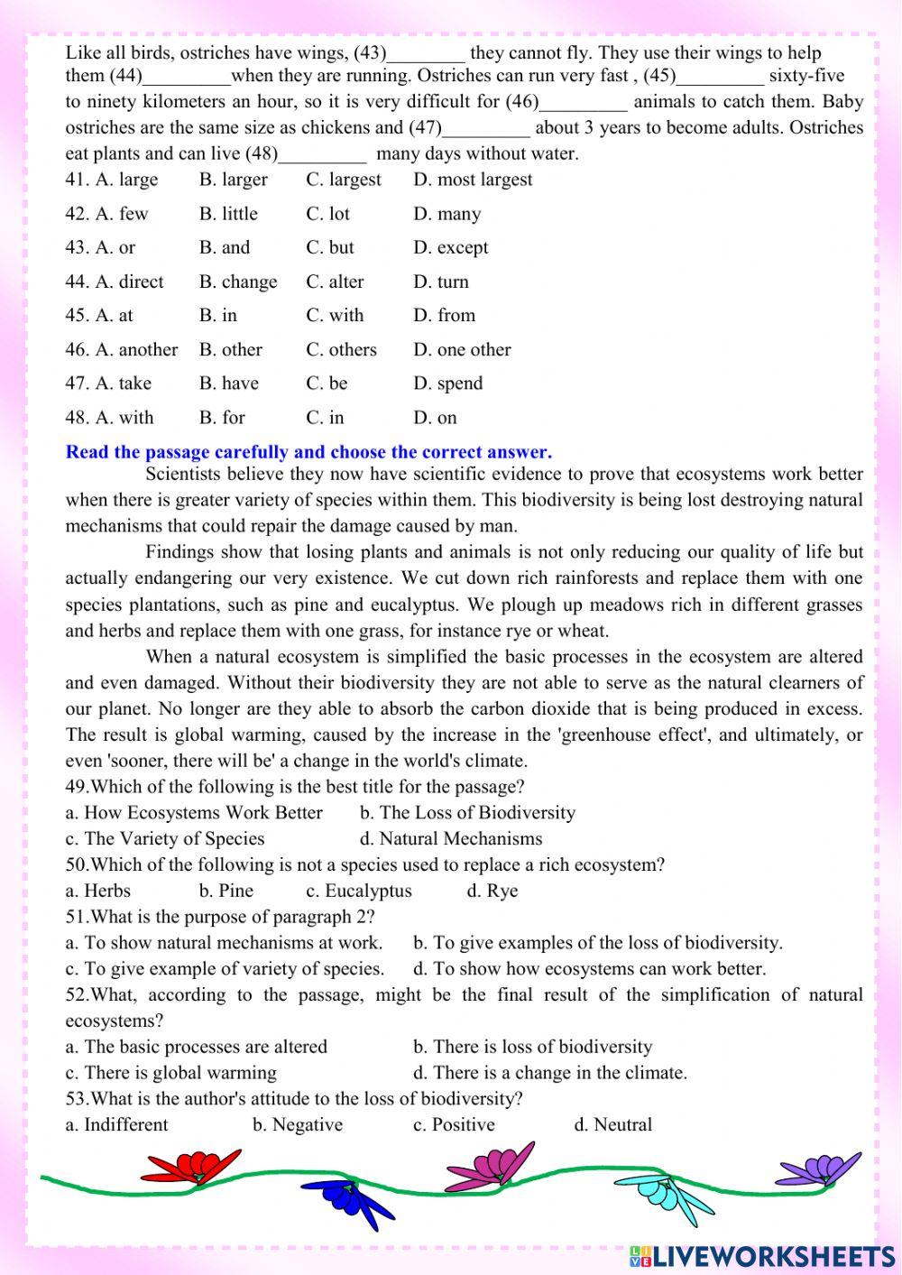 unit-11-test-3-reading-tnkq-online-exercise-for-live-worksheets