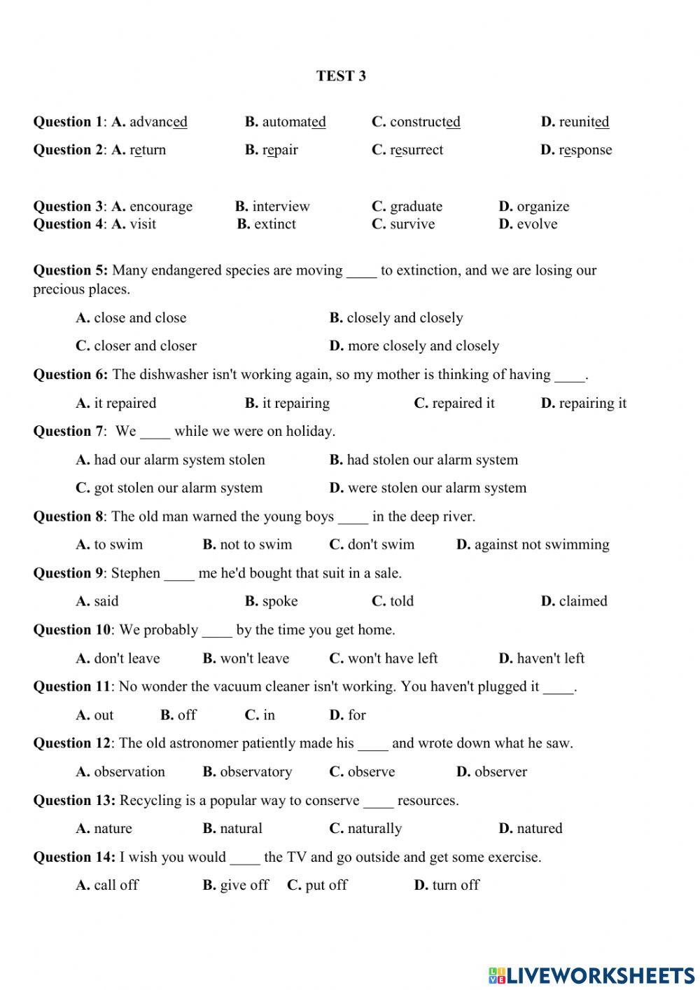 Test 3 giữa kí 2 lop 12