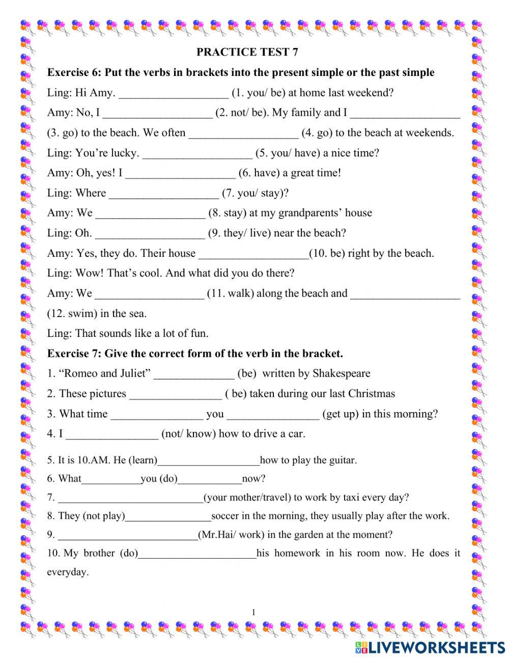 The present- past simple tense