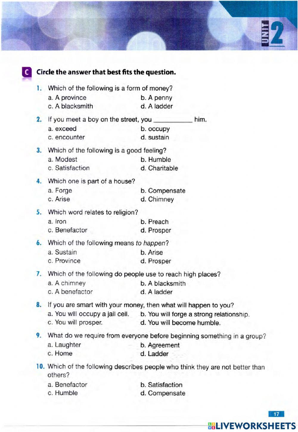 4000 essential words 3 unit 2