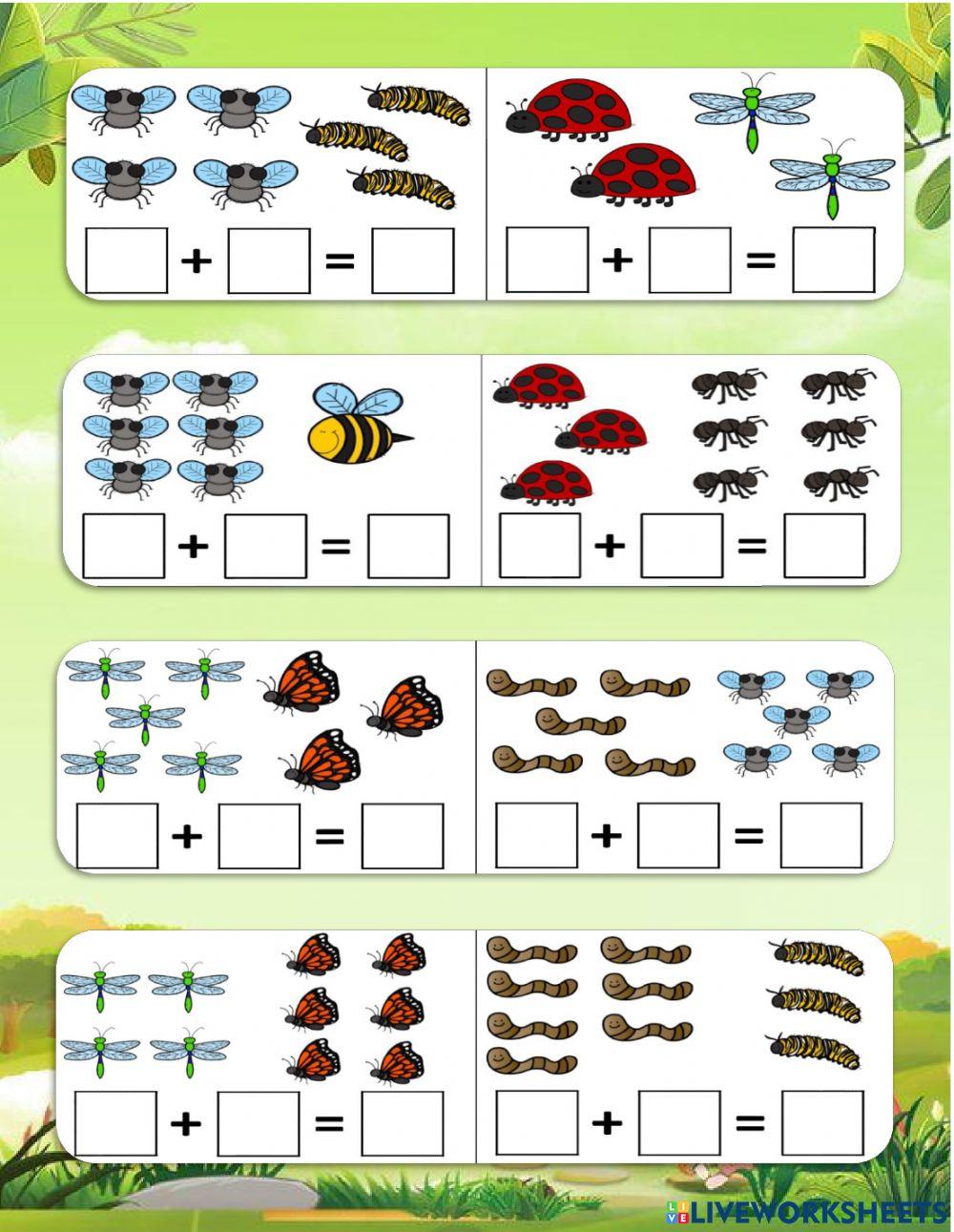 Phép tính cộng với những côn trùng