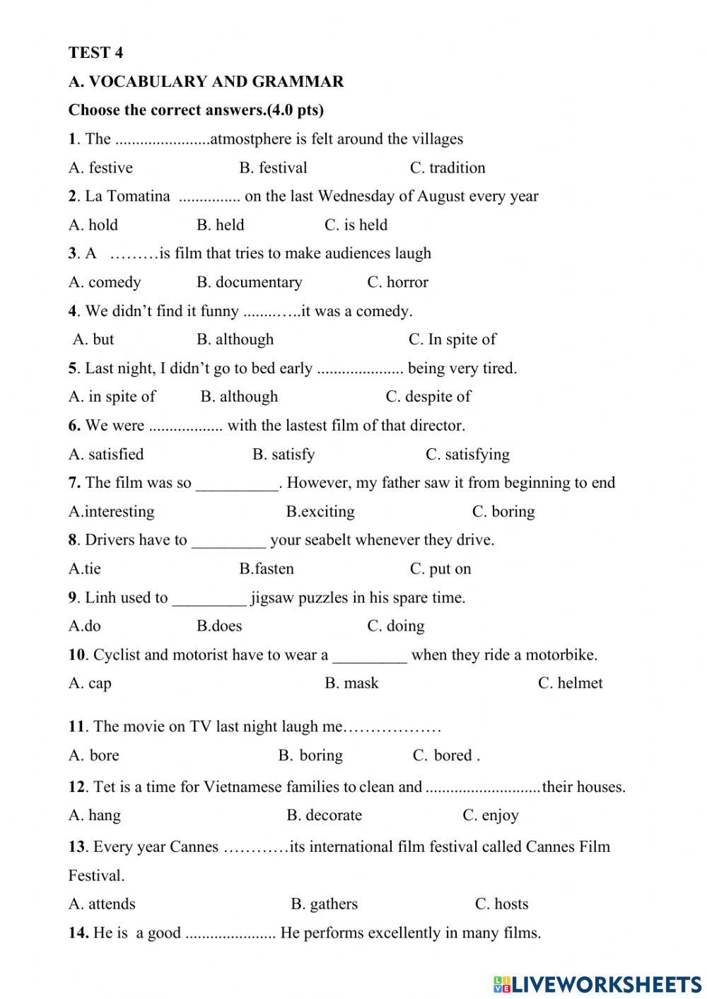 G7-Semester 2-Test 4