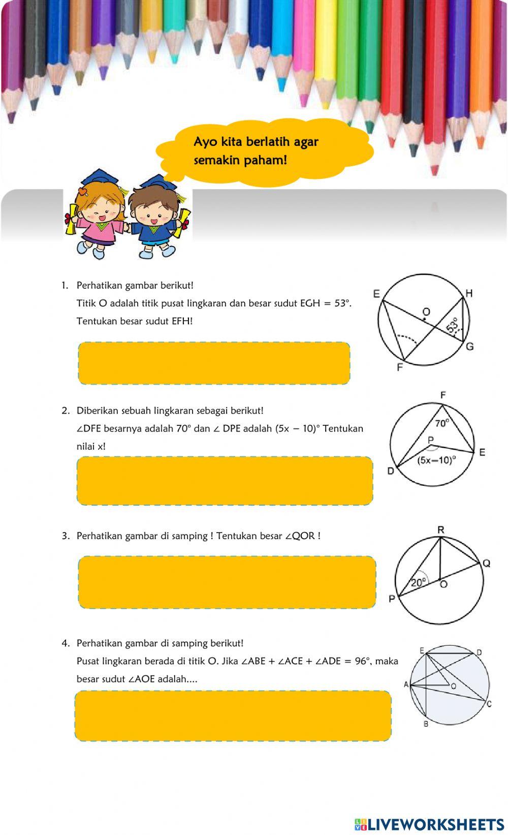 Sudut Pusat dan Sudut Keliling