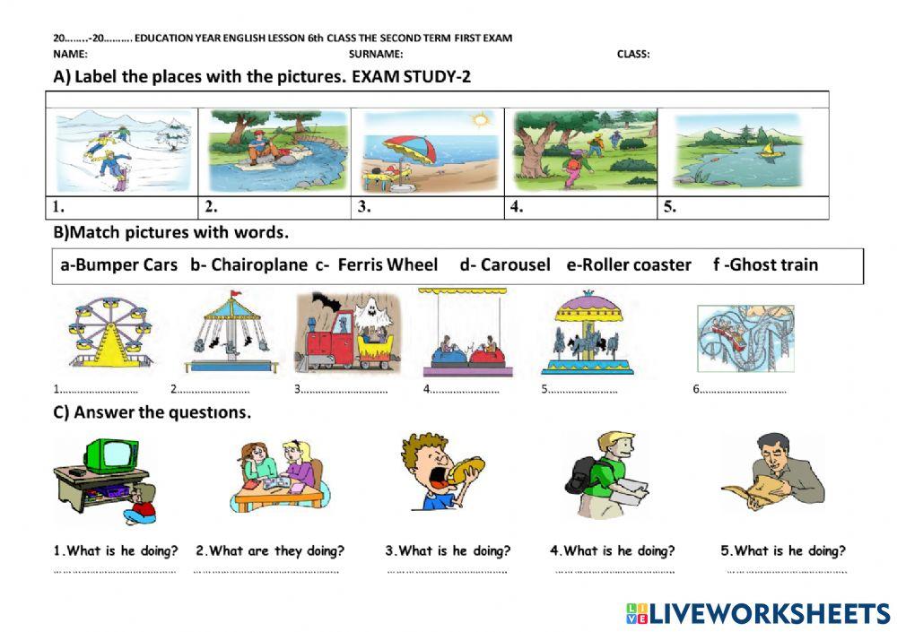 Exam-sample-2-6th Grade