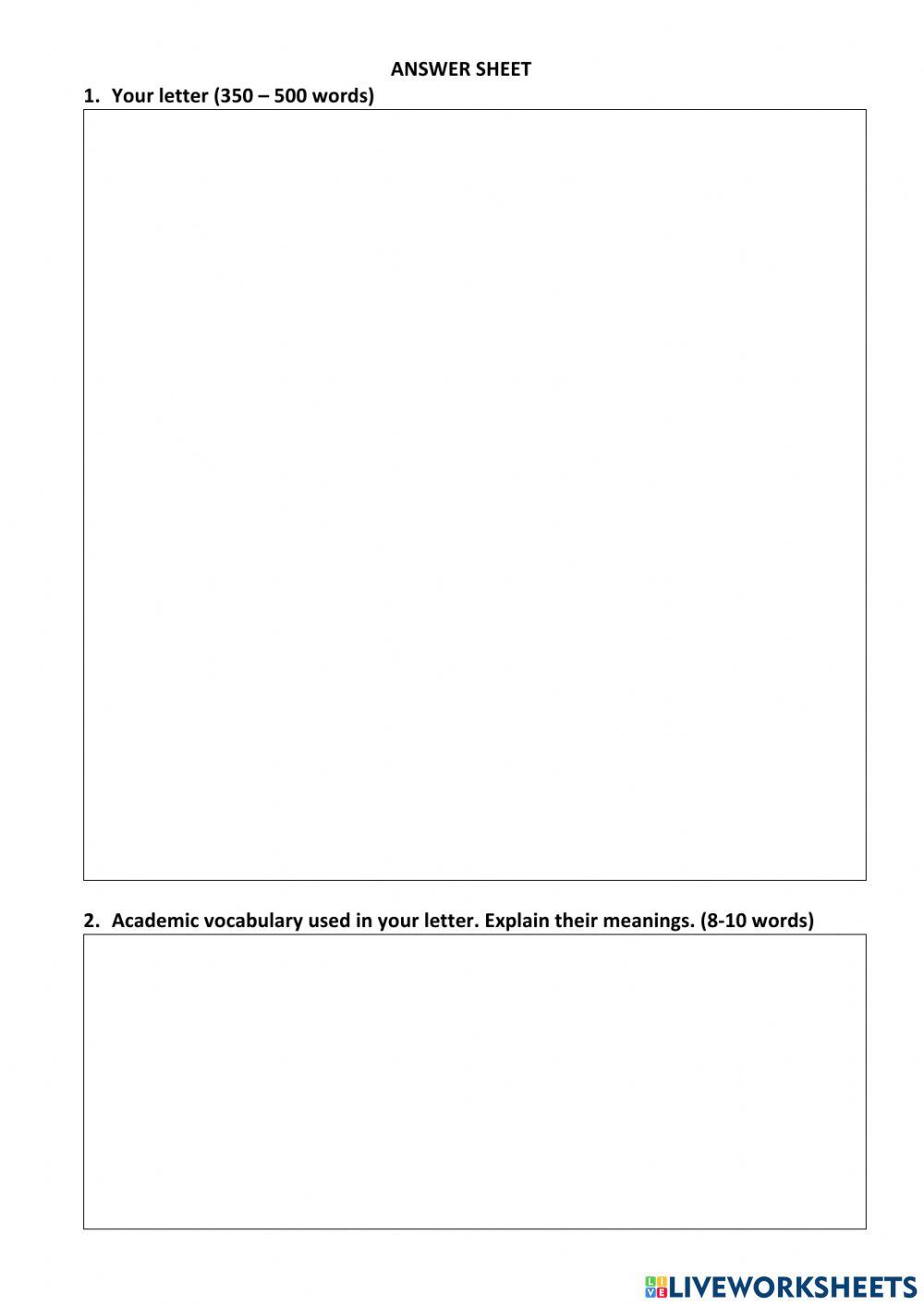 Language of International Studies - Final test term 2