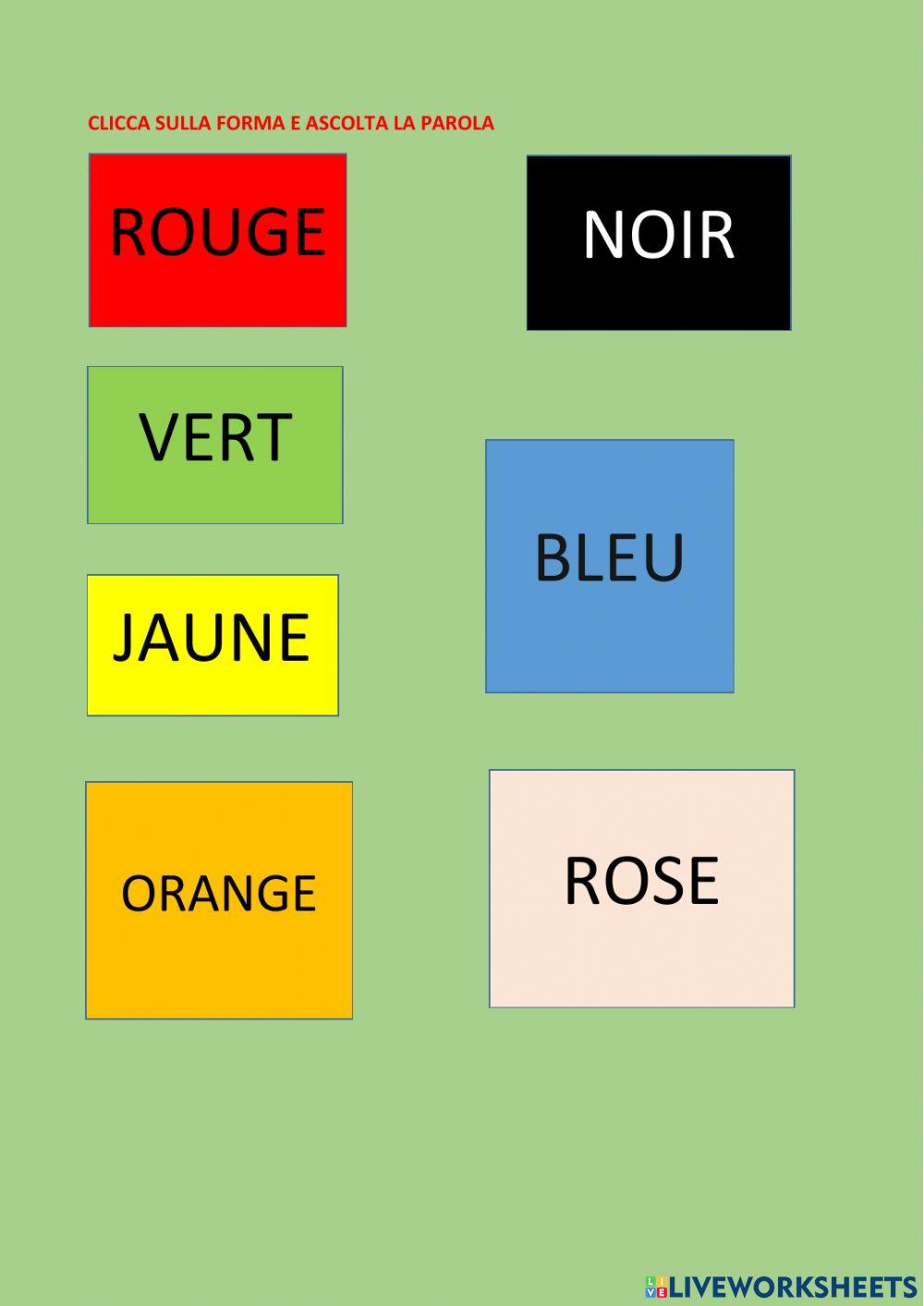 Les couleurs
