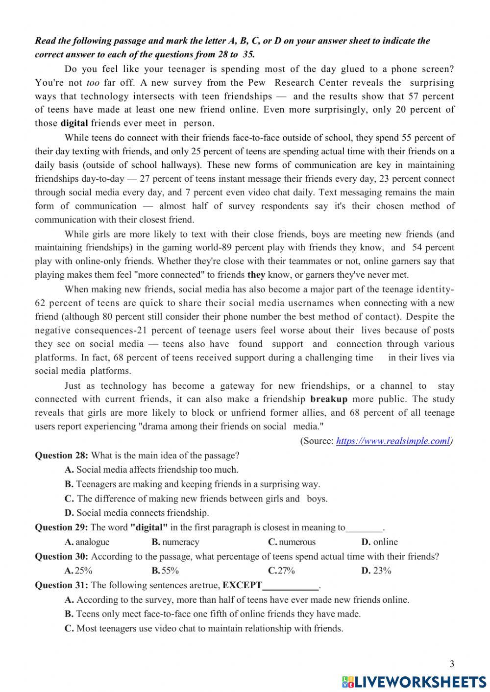 Đề ôn luyện THPT số 1