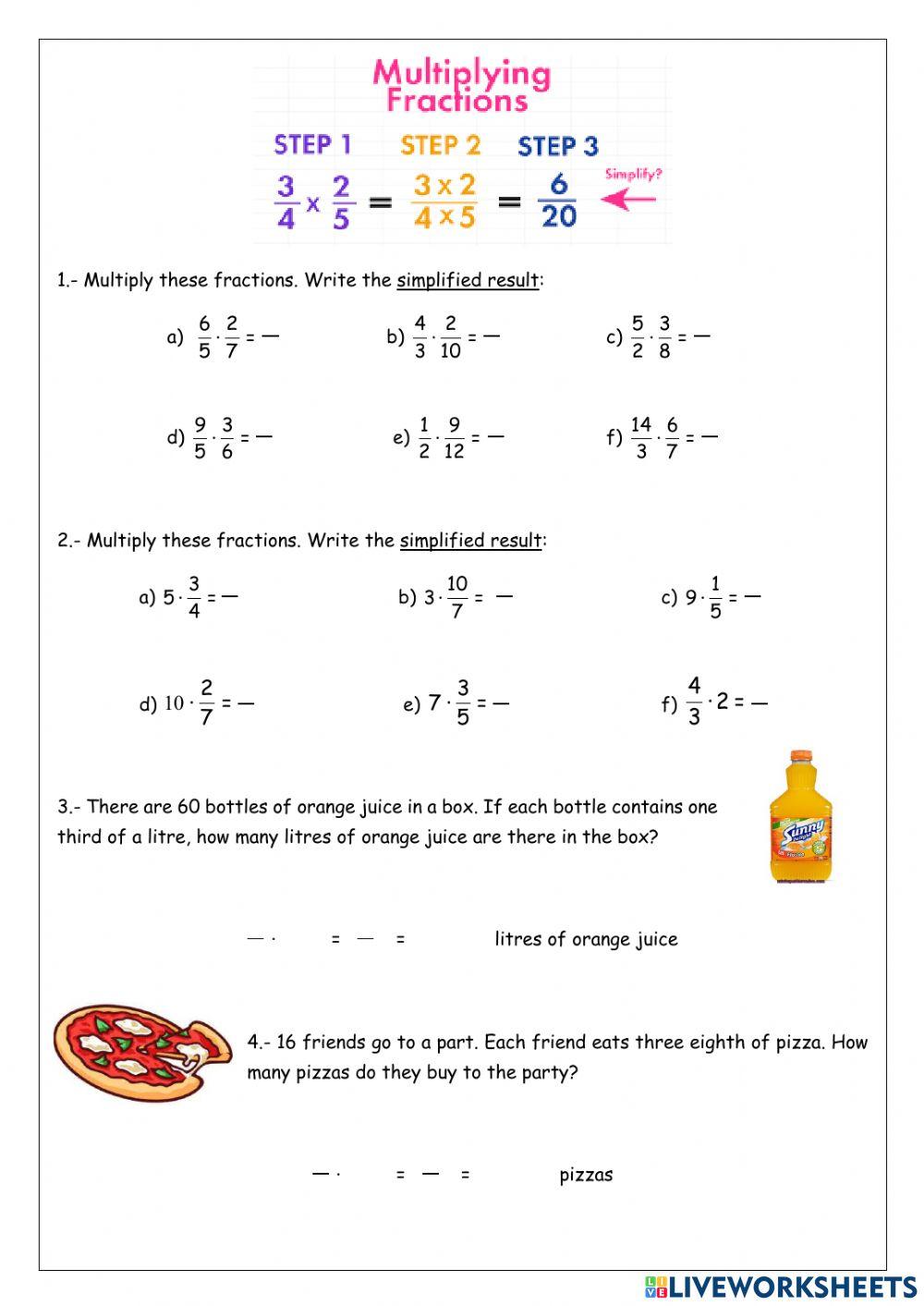 Multipliying Fractions Multipliying Fractions