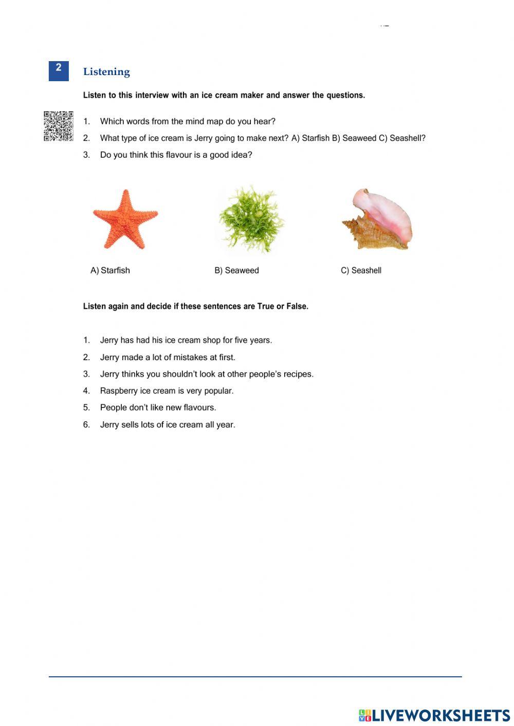 Ice cream - adverbs A2