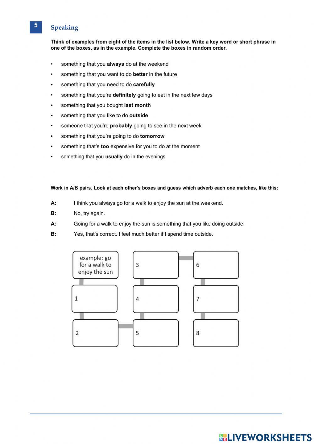 Ice cream - adverbs A2