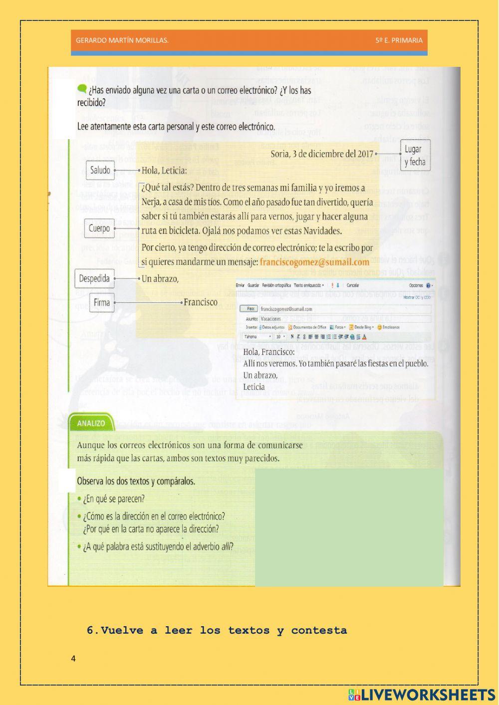 Escritura. Tarea 18.