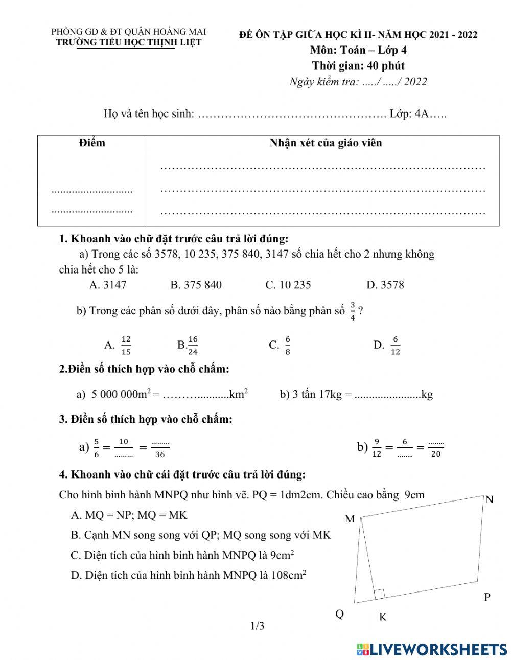 H. đề ôn toán số 12