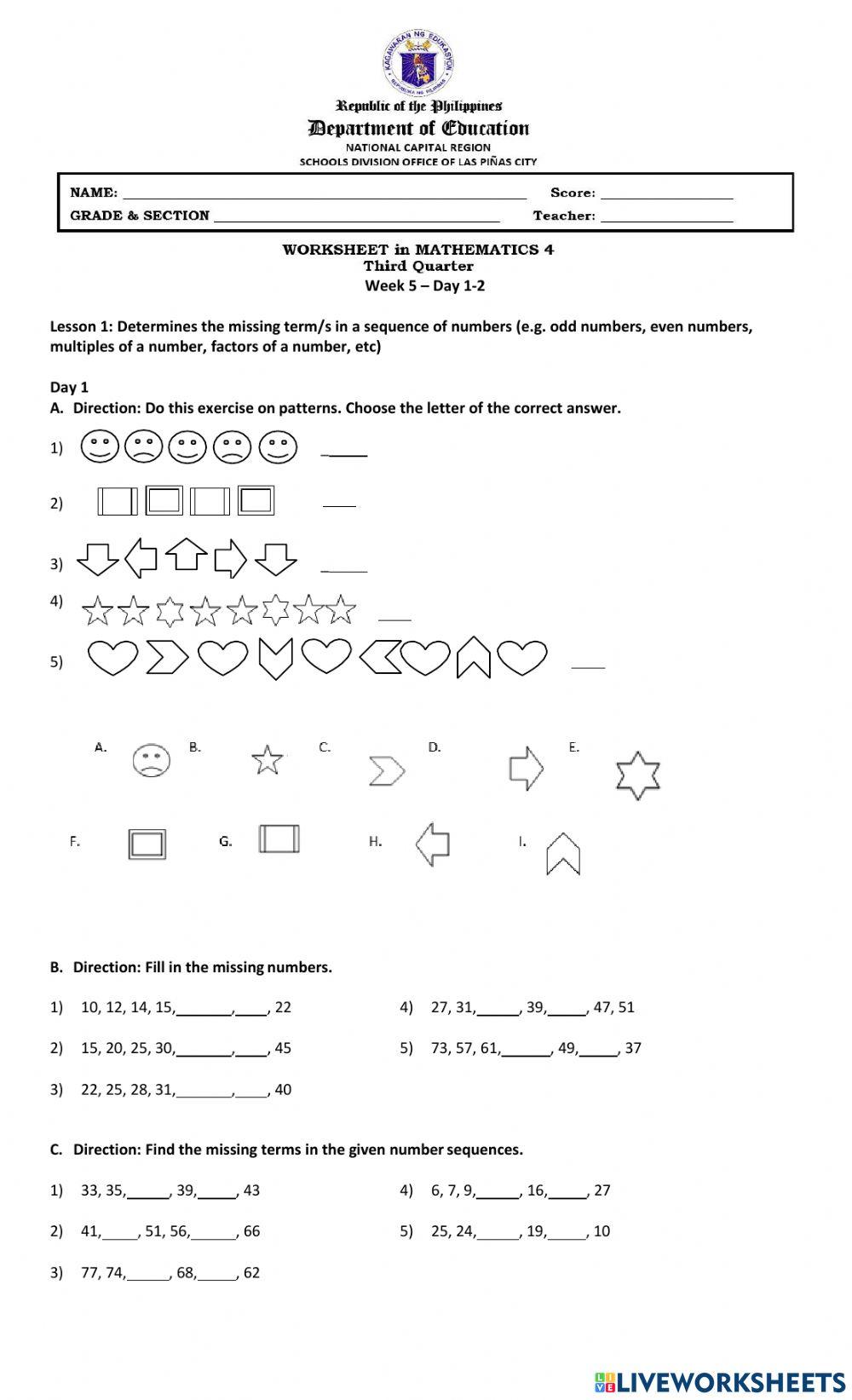 Find The Missing Number In An Equation Worksheet: Mastering Algebra Skills
