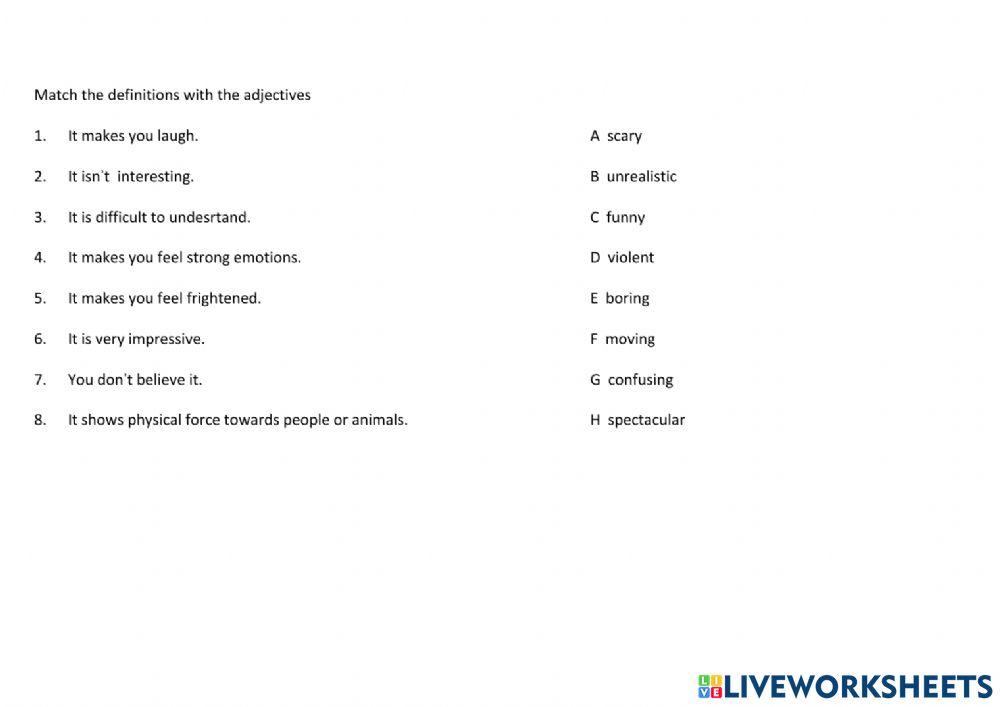 Film and TV programmens matching