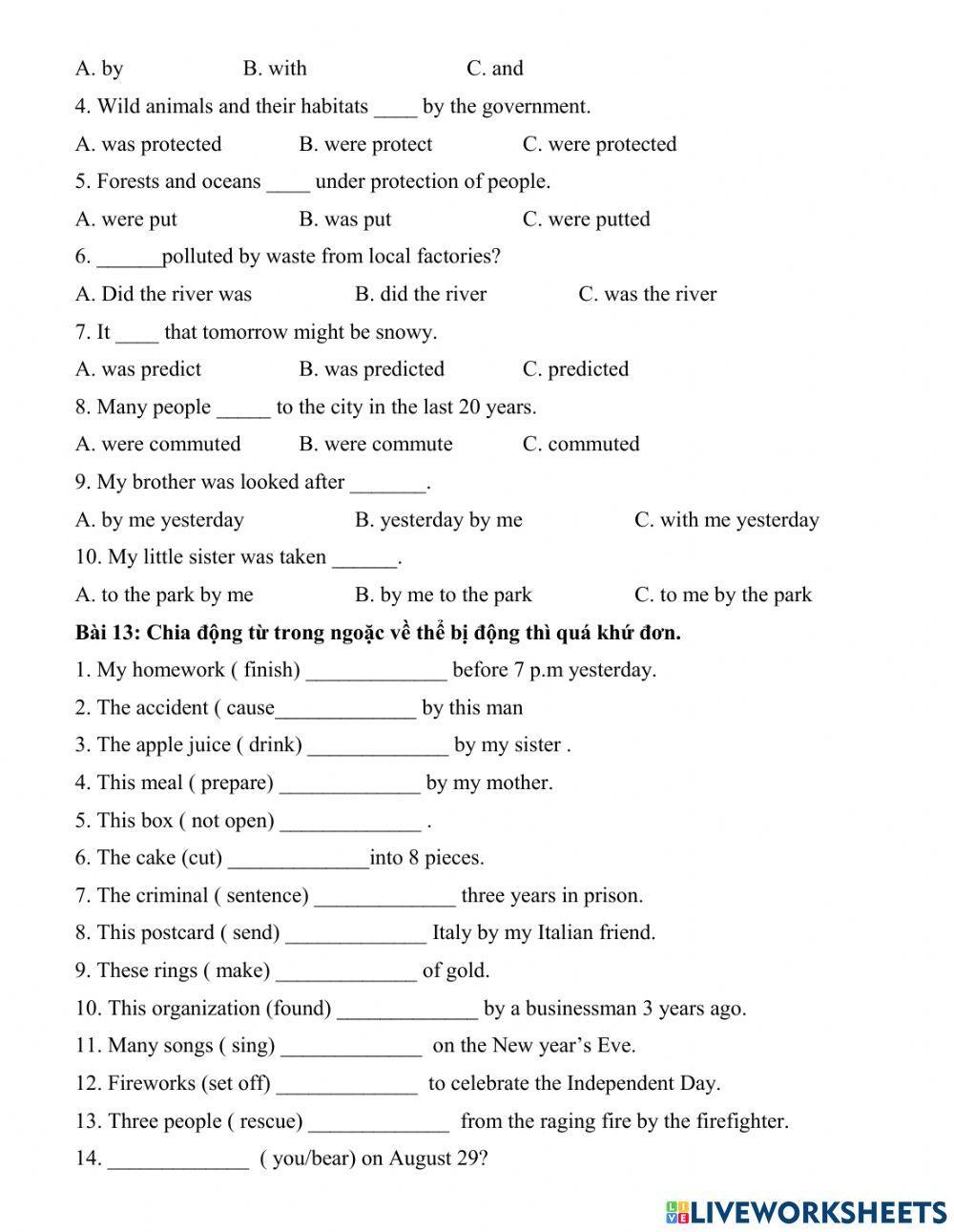 TA7 - HSG - Chuyen de 4 - Passive voice