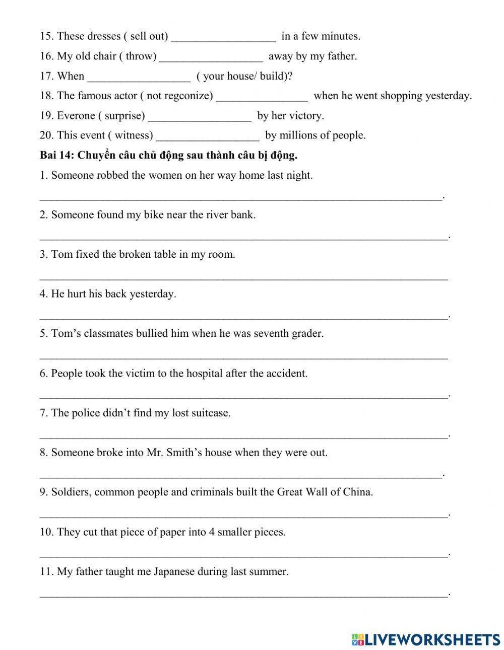 TA7 - HSG - Chuyen de 4 - Passive voice