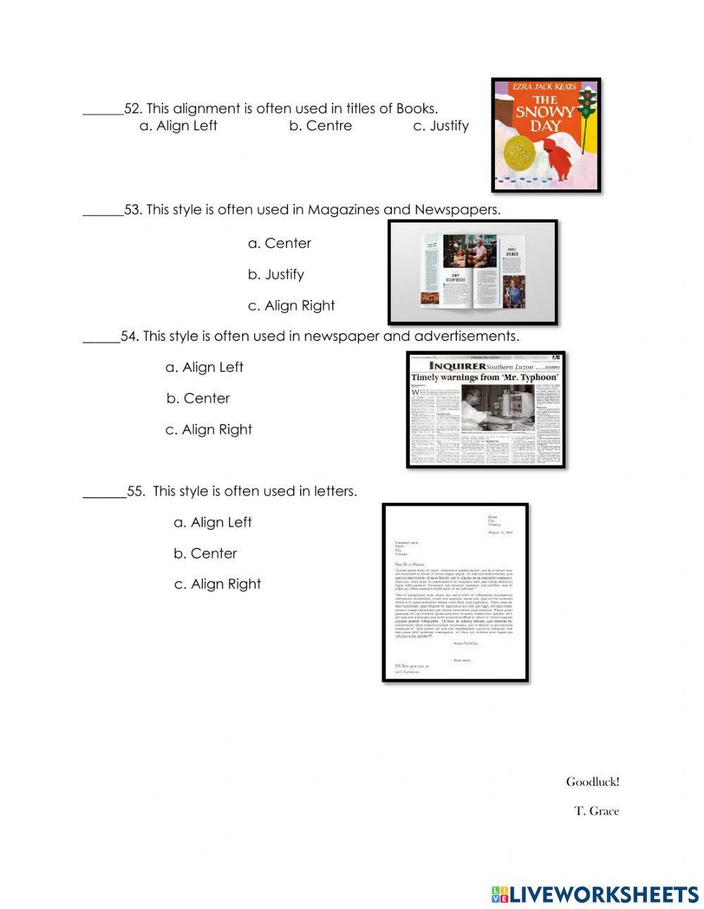 Ms Word -Formatting Toolbar