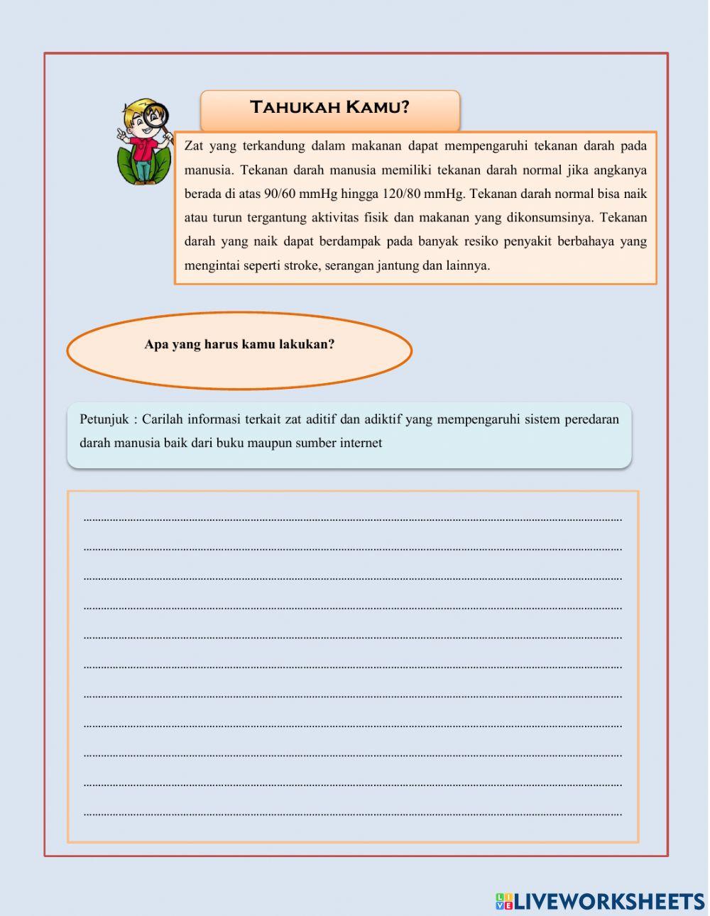 Tekanan zat dalam tubuh